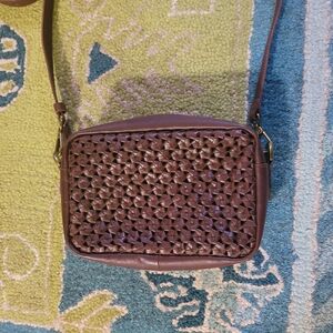 The Transport Camera Bag: Crochet Leather Edition Brown leather
